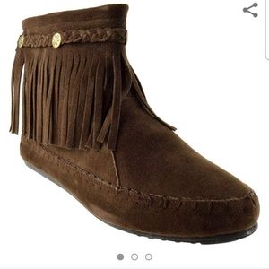 Fringe Moccasin Ankle Boots